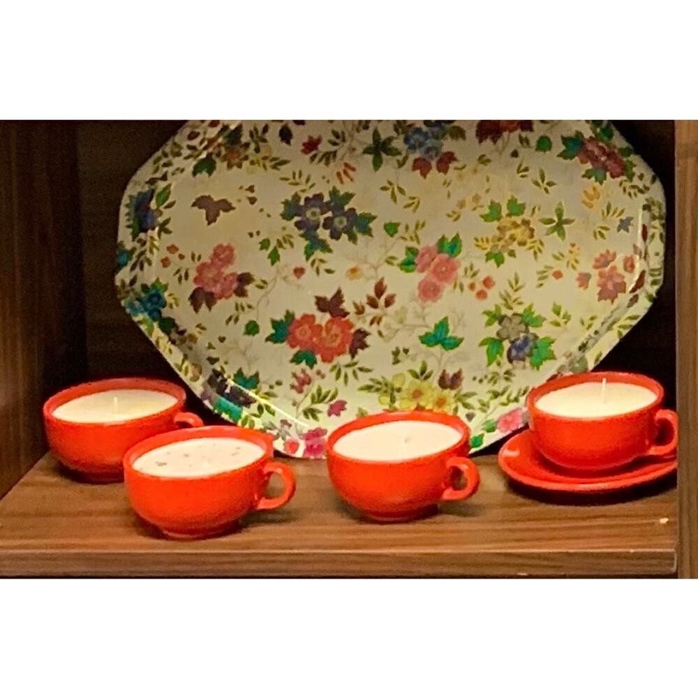 Bundle-Vintage Tray + Tea candles